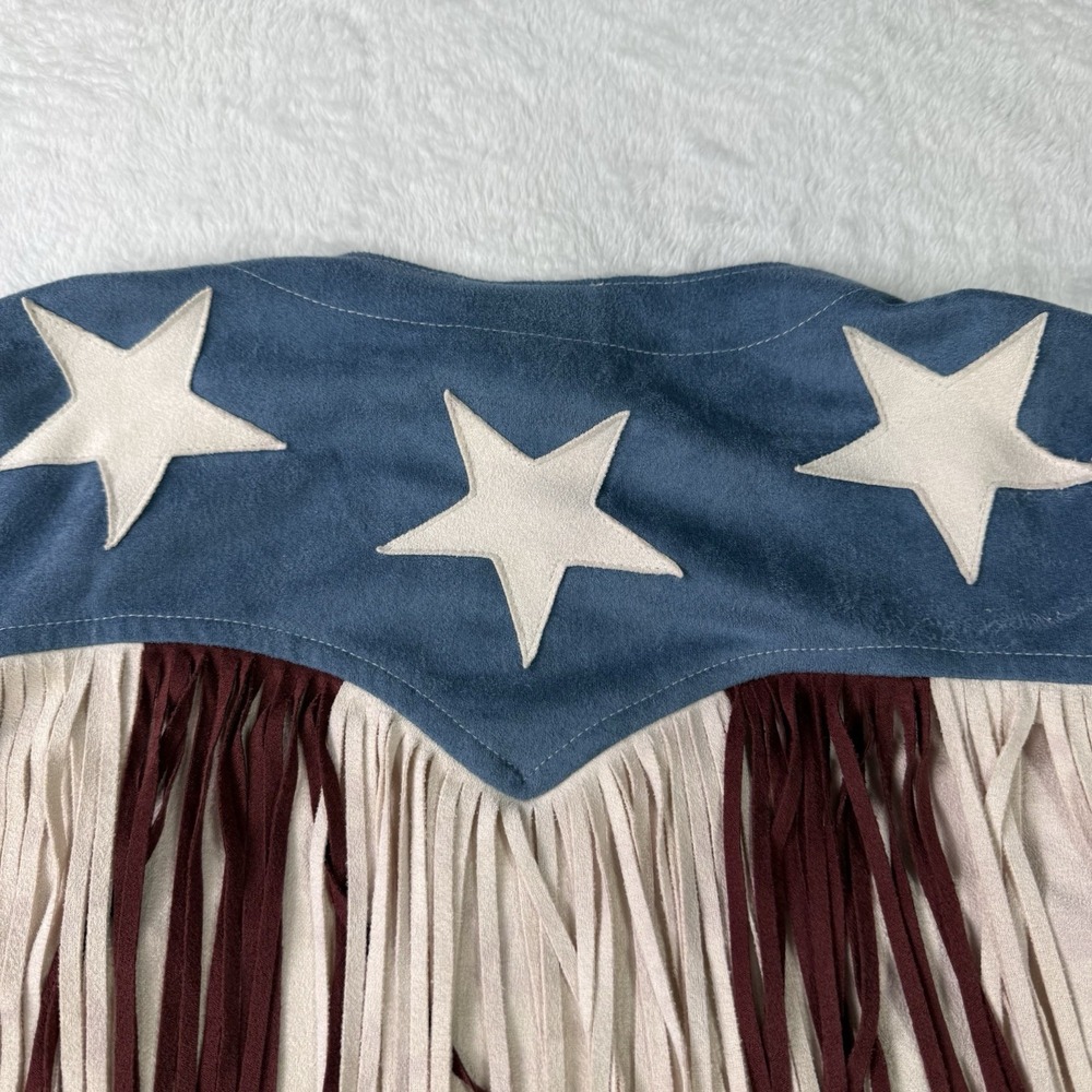 VOCAL JACKET Womens Medium Western RODEO COWGIRL USA Fringe CONCERT Festival - Picture 6 of 12